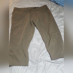 Men's Lululemon Commission Pant Slim Warpstreme Work Pants Size 38 Olive Green